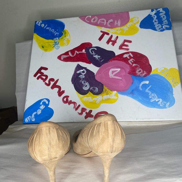 Prada Suede Peep Toe Pumps Size 42 - Picture 3 of 5